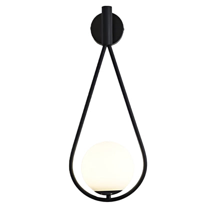Teardrop Wall Sconce Nordic Glass Globe Iron E27 Bedroom Living Room Black Gold