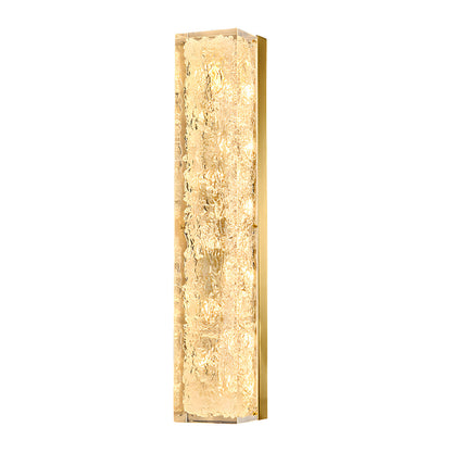 Brass Ice Resin Linear LED Wall Sconce 3000K 24W/36W Modern Luxury Indoor 2 Heights