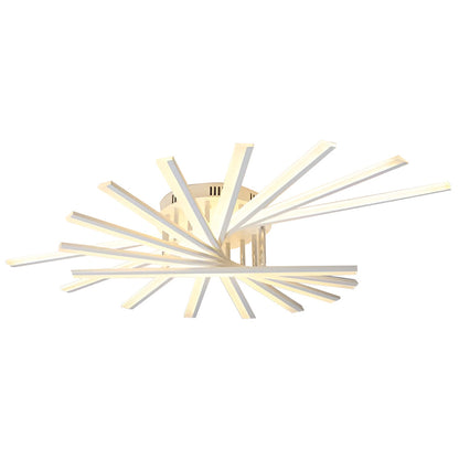 Creative Strip LED Chandelier Nordic Modern Minimalist Iron Acrylic White Stepless Dimmable 43 47 Inch