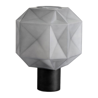 Modern Table Lamp Smoke Gray Glass Cubo Orb Multi-Refractive E27 Nordic Accent Warm White 3000K Black Brown 14 Inch