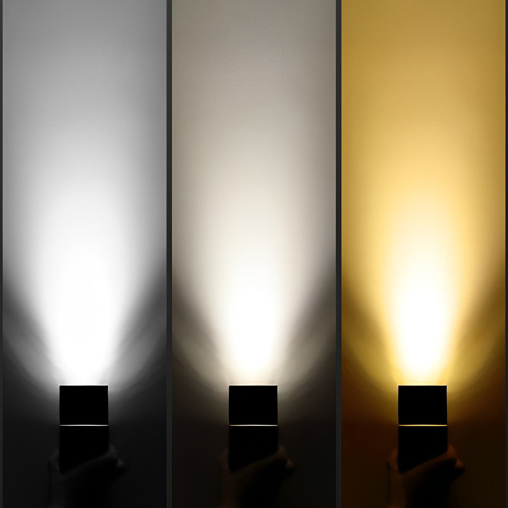 Hardwired LED Outdoor Landscape Spotlight 9W DC24V Adjustable 30° Beam Die-Cast Aluminum 3 CCT IP65 Matte Gray