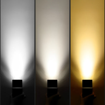 Hardwired LED Outdoor Landscape Spotlight 9W DC24V Adjustable 30° Beam Die-Cast Aluminum 3 CCT IP65 Matte Gray