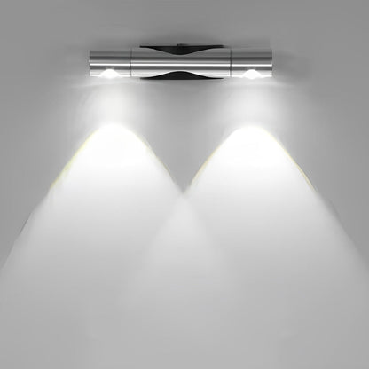 Adjustable Up Down LED Wall Washer Lamp Modern Cylindrical Staircase Hallway Living Room Black Silver