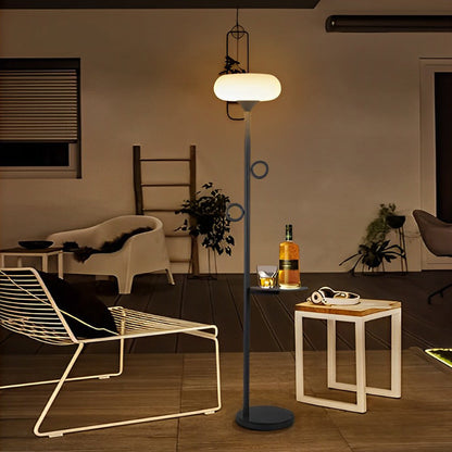 Remote Control Steel Rod LED Outdoor Floor Accent Lamp IP65 Solar/Hardwired 3000K