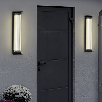 Modern Strip Outdoor Wall Sconce Stainless Steel LED 3 Sizes 3CCT