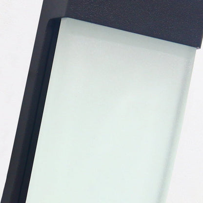 Solar LED Outdoor Wall Sconce Die-Cast Aluminum High Hardness Glass IP44 3000K Warm White Black