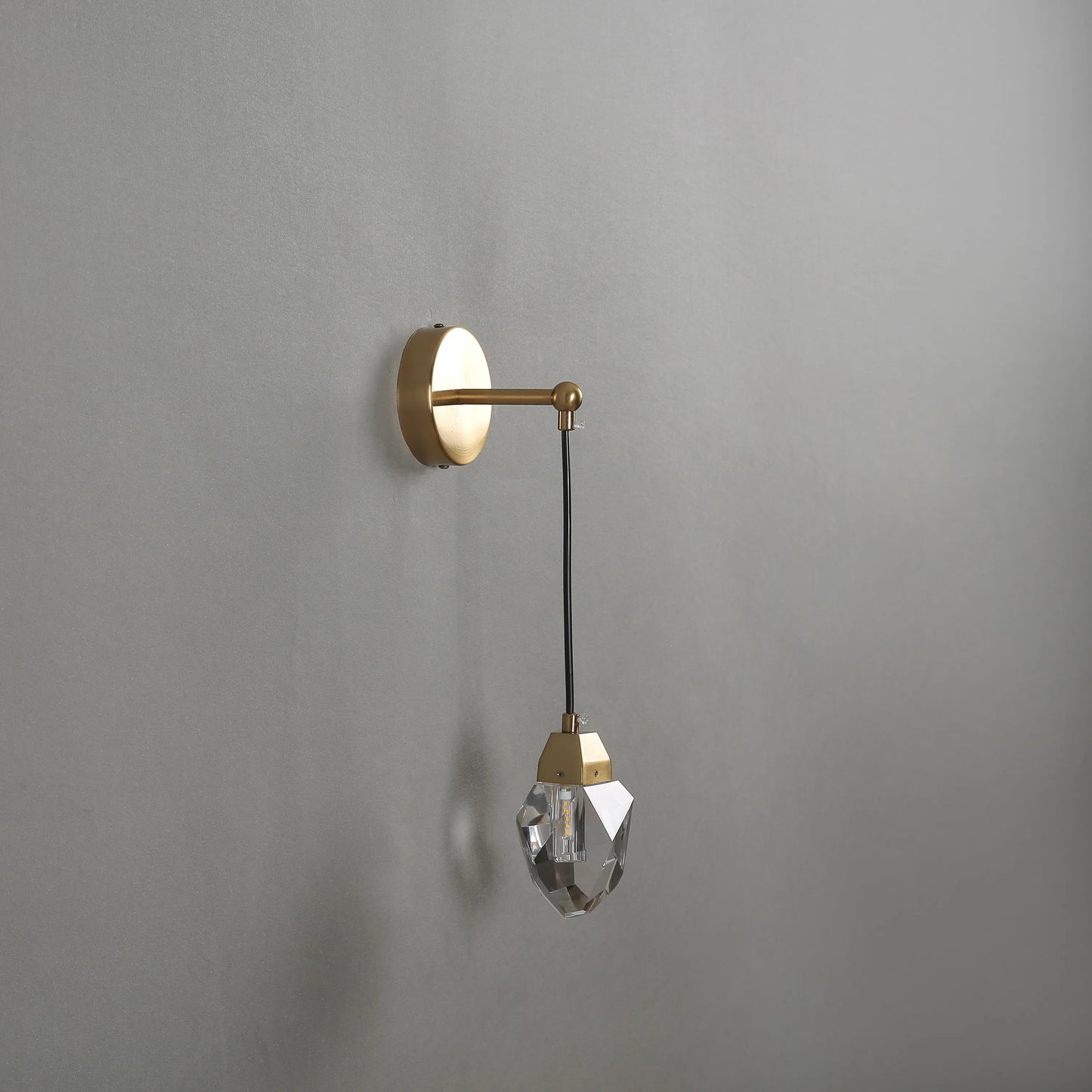 Modern Glass Wall Sconce Gold G9 Minimalist Bedroom Living Room