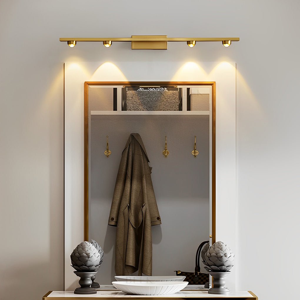 Linear LED Wall Washer Sconce Nordic Copper 3 Light 4 Light Hardwired