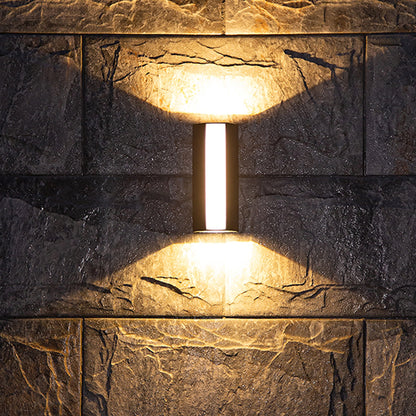Modern LED Outdoor Wall Sconce 3-Way Up Down Forward OSRAM IP65 Black 2 Sizes