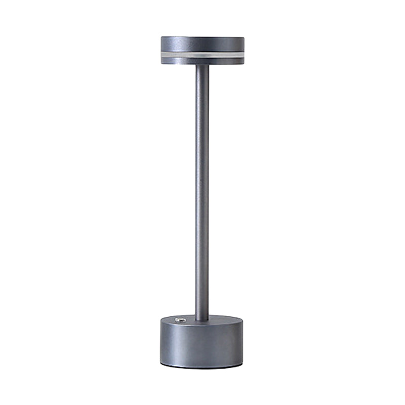 Rod Aluminium Rechargeable Table Lamp Touch Control Black Gold Coffee Gray