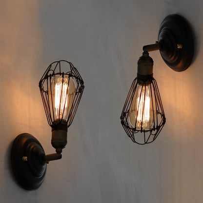 Adjustable Vintage Industrial Wall Sconce – Directional Iron Wall Lamp