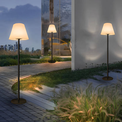 Modern Floor Lamp RGB LED Drum Shade App Remote Music Sync 16 Color Dimmable IP68 Black 60 Inch Living Room Bedroom