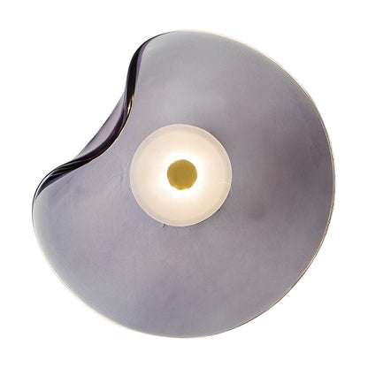 Irregular Round Glass Wall Sconce – Postmodern Artistic Ambient Wall Light