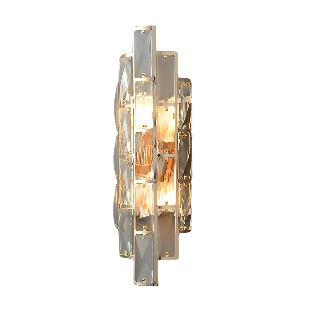 Luxury Crystal Wall Sconce — Modern 3-Step Dimming LED Wall Light