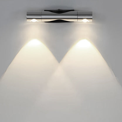 Adjustable Up Down LED Wall Washer Lamp Modern Cylindrical Staircase Hallway Living Room Black Silver