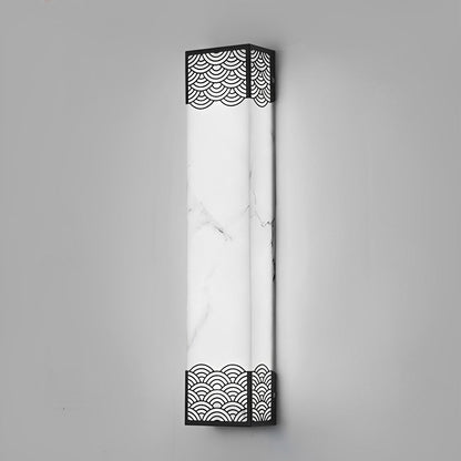 Modern LED Outdoor Wall Sconce Stainless Steel Resin Lattice Shade 20W 3CCT Black Yard Gate Garden