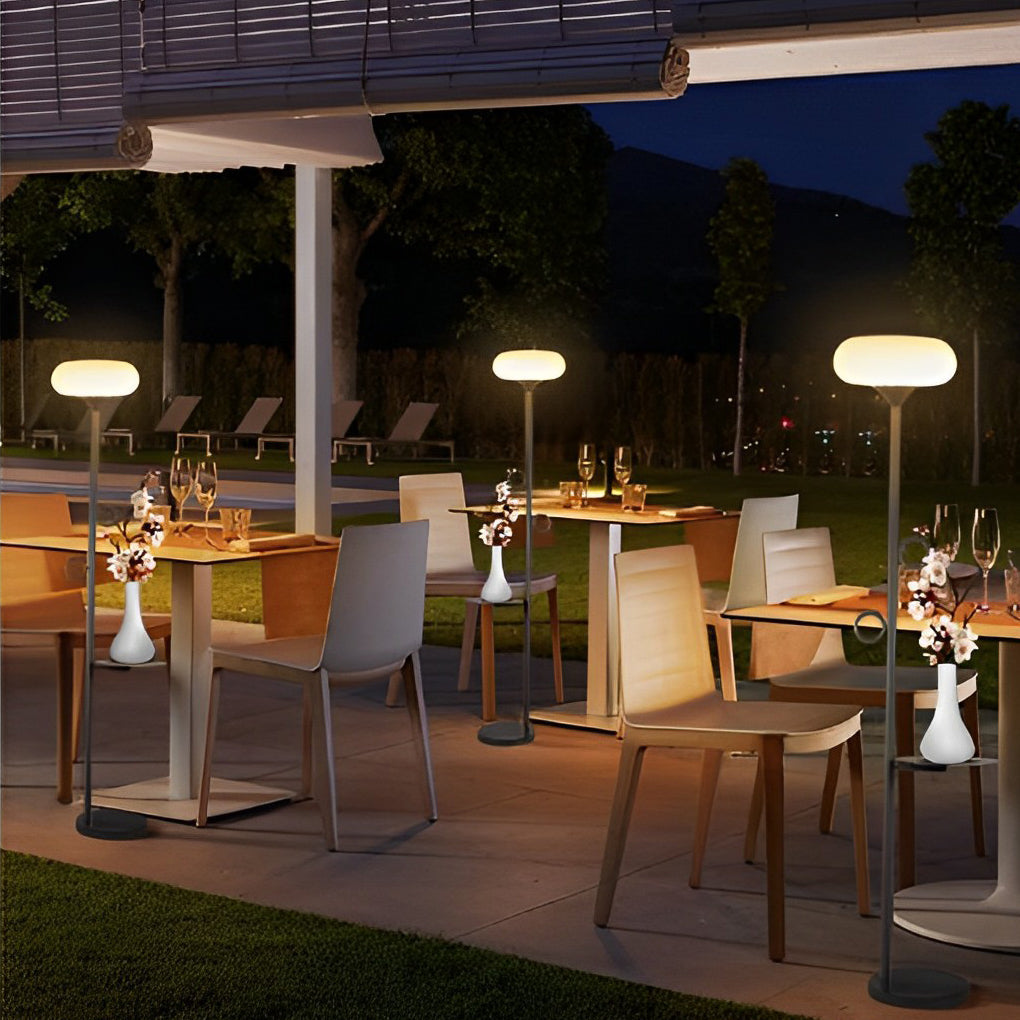 Remote Control Steel Rod LED Outdoor Floor Accent Lamp IP65 Solar/Hardwired 3000K