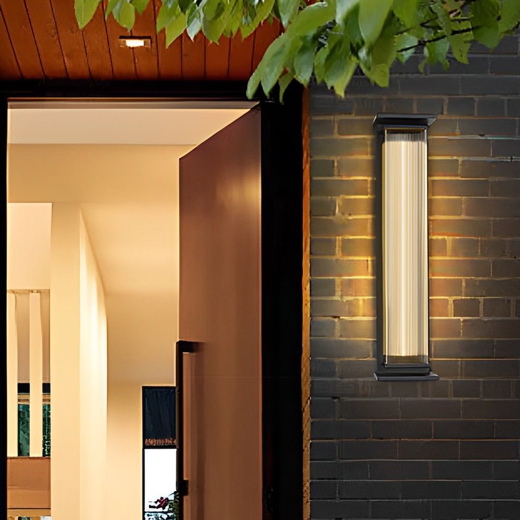 Modern Strip Outdoor Wall Sconce Stainless Steel LED 3 Sizes 3CCT