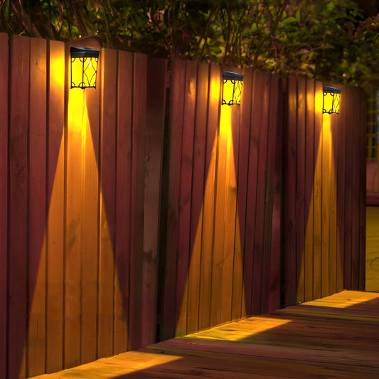 Solar Outdoor Wall Sconce RGB Color Changing Motion Sensor LED IP65 Intelligent ABS Black