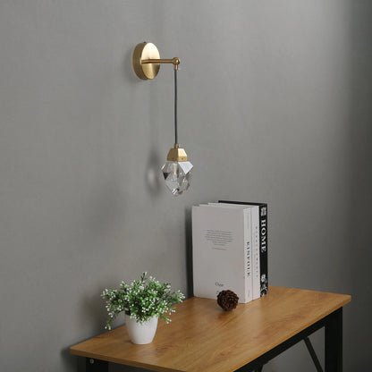 Modern Glass Wall Sconce Gold G9 Minimalist Bedroom Living Room