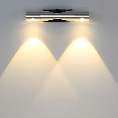 Adjustable Up Down LED Wall Washer Lamp Modern Cylindrical Staircase Hallway Living Room Black Silver