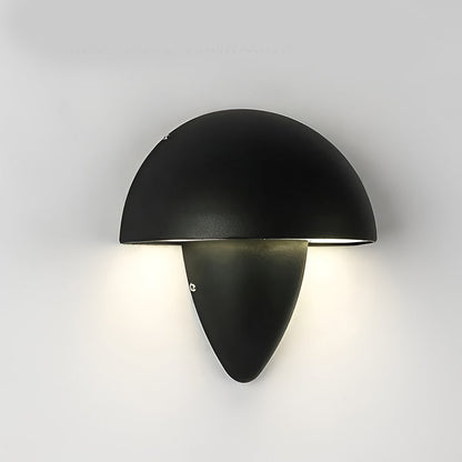 Mushroom Shape Waterproof LED Outdoor Wall Light Modern Exterior Patio Entryway Black White