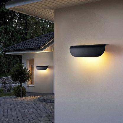 Modern LED Outdoor Wall Sconce Concrete Look Aluminum IP54 CRI80 3000K White Black Garden Stair
