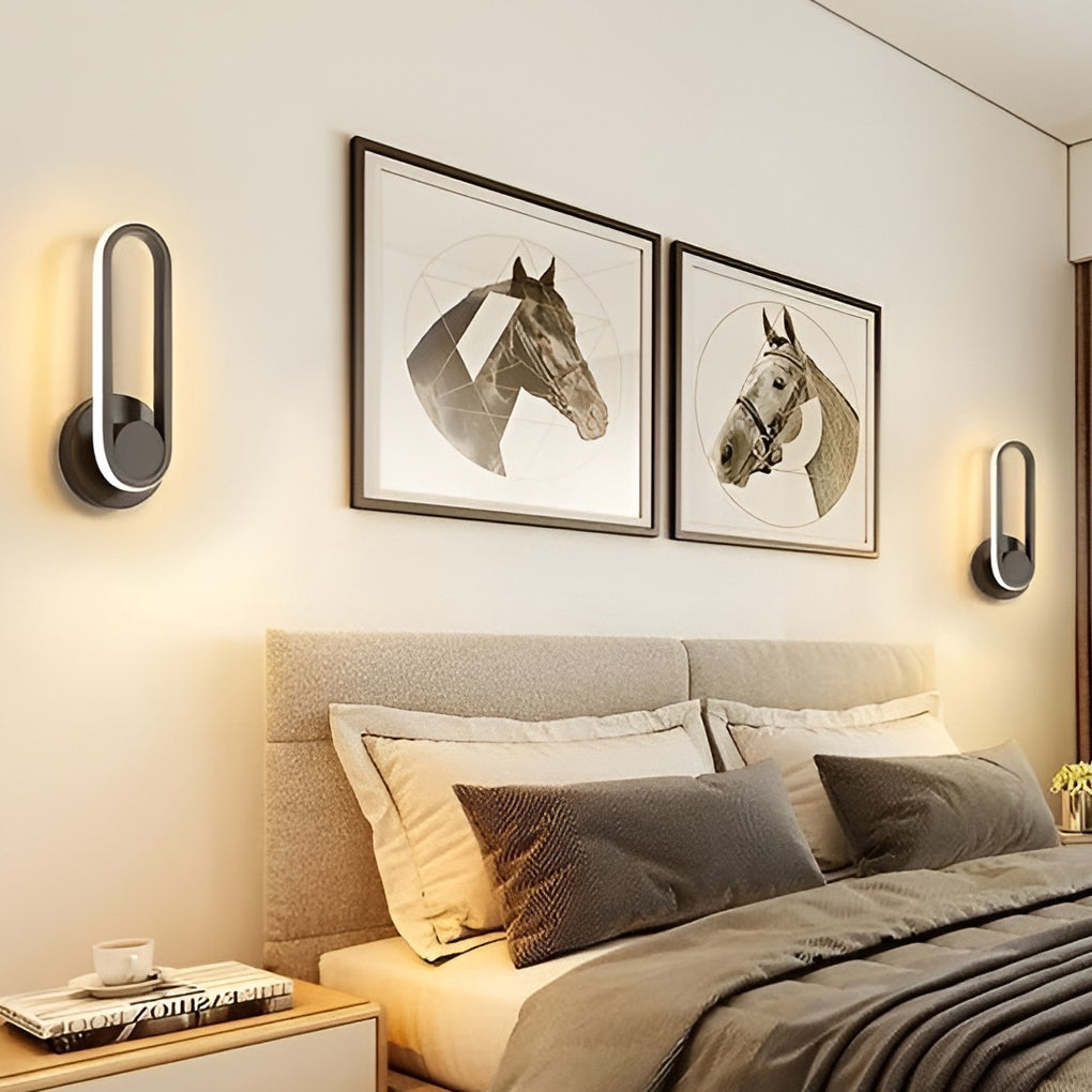 330° Rotatable Rounded Rectangular LED Wall Lamp — Modern Nordic Wall Sconce Lighting