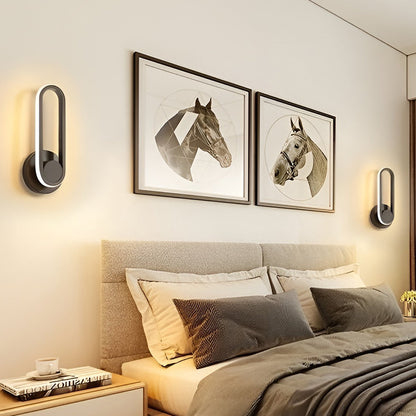 330° Rotatable Rounded Rectangular LED Wall Lamp — Modern Nordic Wall Sconce Lighting