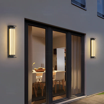 Modern Strip Outdoor Wall Sconce Stainless Steel LED 3 Sizes 3CCT