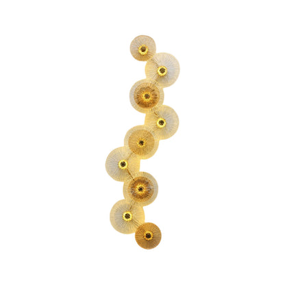 Post-Modern Round Glass Wall Sconce Luxury LED Gold Multi-Light Bedroom Living Room