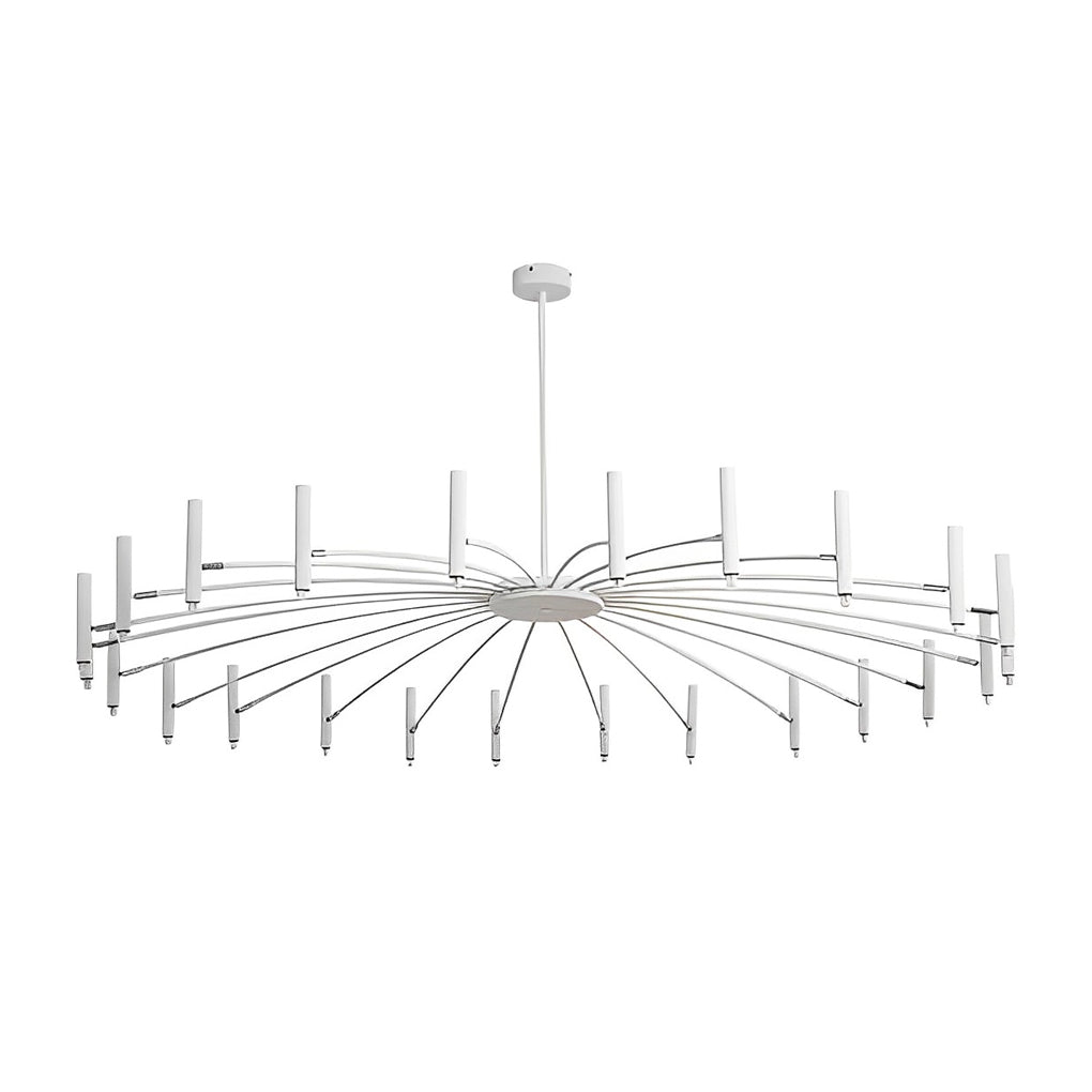 Modern Adjustable Metal LED Chandelier Minimalist Linear Ceiling Light