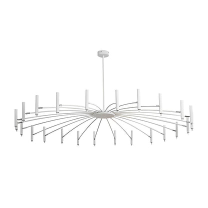 Modern Adjustable Metal LED Chandelier Minimalist Linear Ceiling Light