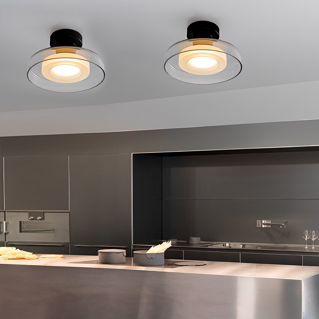 Modern Round Glass LED Wall Sconce – Smoke Gray Postmodern Wall Light
