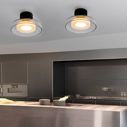 Modern Round Glass LED Wall Sconce – Smoke Gray Postmodern Wall Light