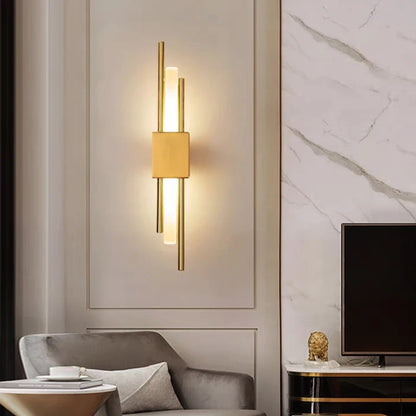 Modern Gold LED Wall Sconce Touch Dimmable Nordic Bedside Bedroom Left Right