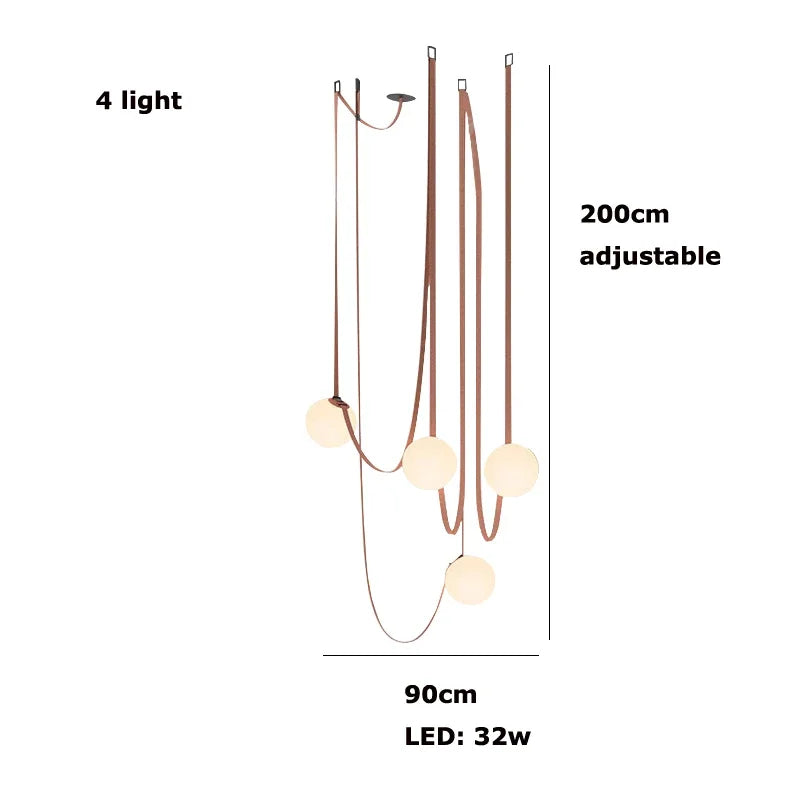 Luminis Belt Pendant Chandelier – Modular Multi-Light Statement Fixture