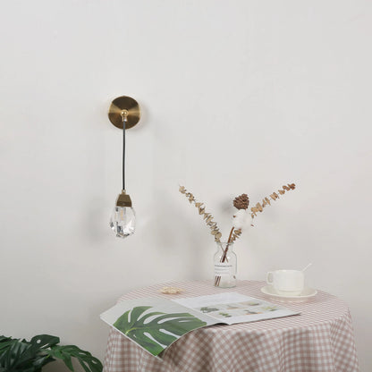 Modern Glass Wall Sconce Gold G9 Minimalist Bedroom Living Room