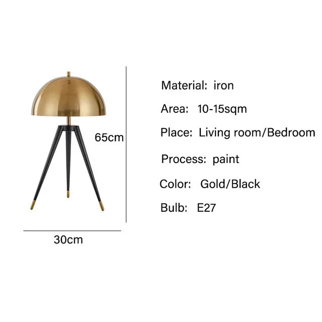 Mushroom Floor Lamp Luxury Tripod Bedside Floor Lamp