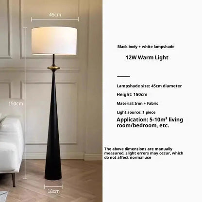 Wabi-Sabi Fabric Floor Lamp – Sculptural Standing Light