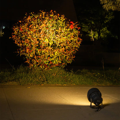 Hardwired LED Outdoor Spotlight 8W or 15W Cree Chip Adjustable Die-Cast Aluminum IP65 3000K Sand Gray Floor Mount