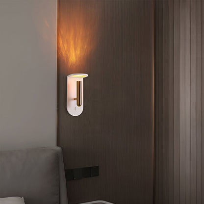 Flame Effect LED Wall Sconce Modern Adjustable Decorative Indoor Accent Light Black White