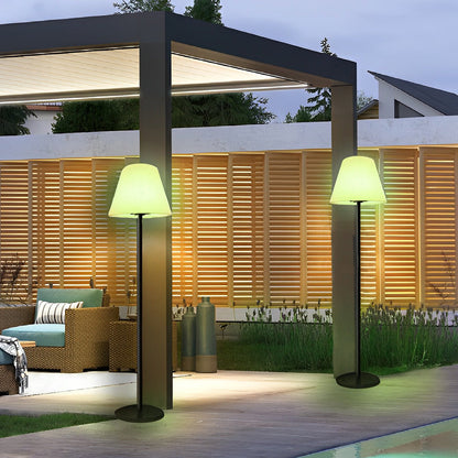 Modern Floor Lamp RGB LED Drum Shade App Remote Music Sync 16 Color Dimmable IP68 Black 60 Inch Living Room Bedroom