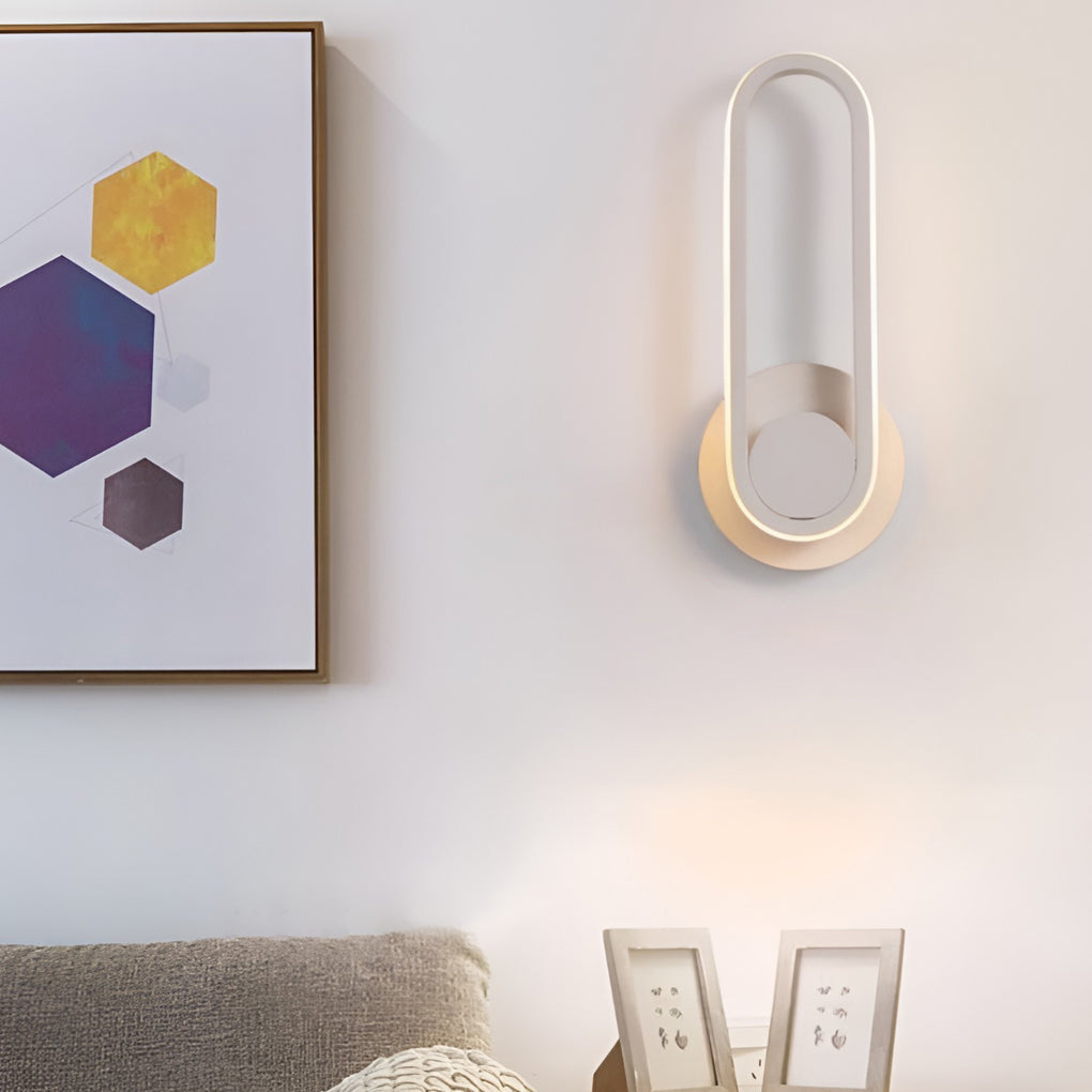 330° Rotatable Rounded Rectangular LED Wall Lamp — Modern Nordic Wall Sconce Lighting