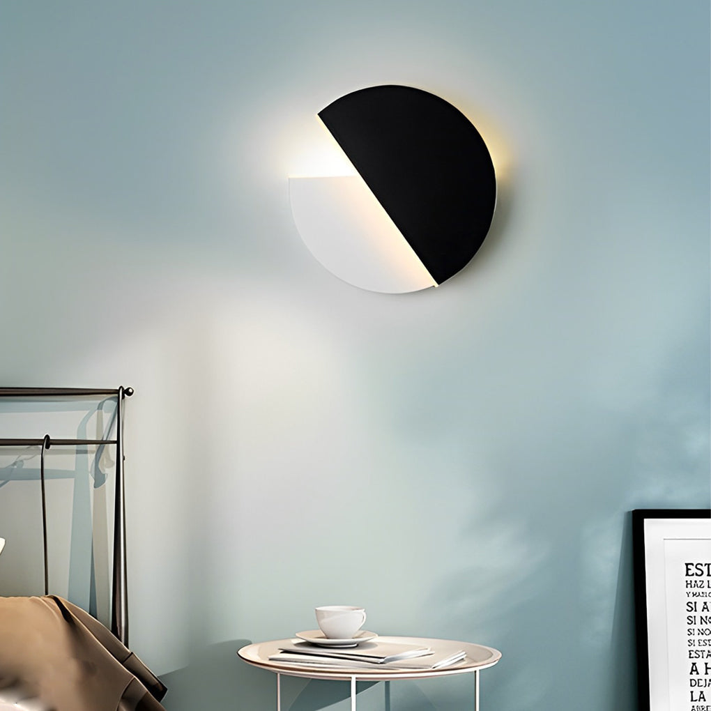 Modern Rotatable LED Wall Sconce 350° Adjustable Nordic Black Bedroom Hallway Living Room