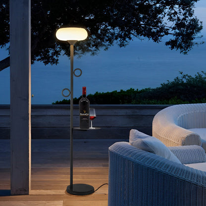 Remote Control Steel Rod LED Outdoor Floor Accent Lamp IP65 Solar/Hardwired 3000K