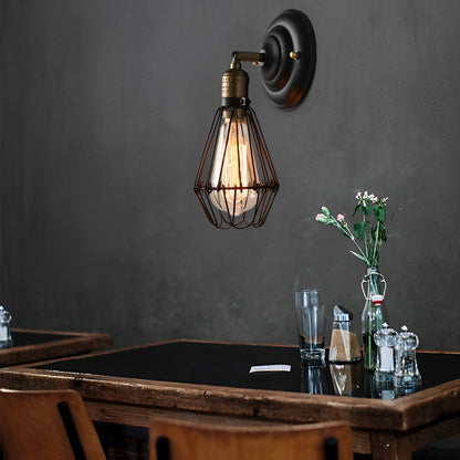 Adjustable Vintage Industrial Wall Sconce – Directional Iron Wall Lamp