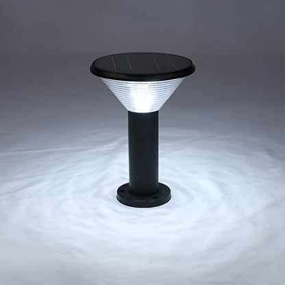 Tapered Solar LED Pathway Light Black Frosted Aluminum 3-CCT 4400mAh Base or Insert 2 Heights