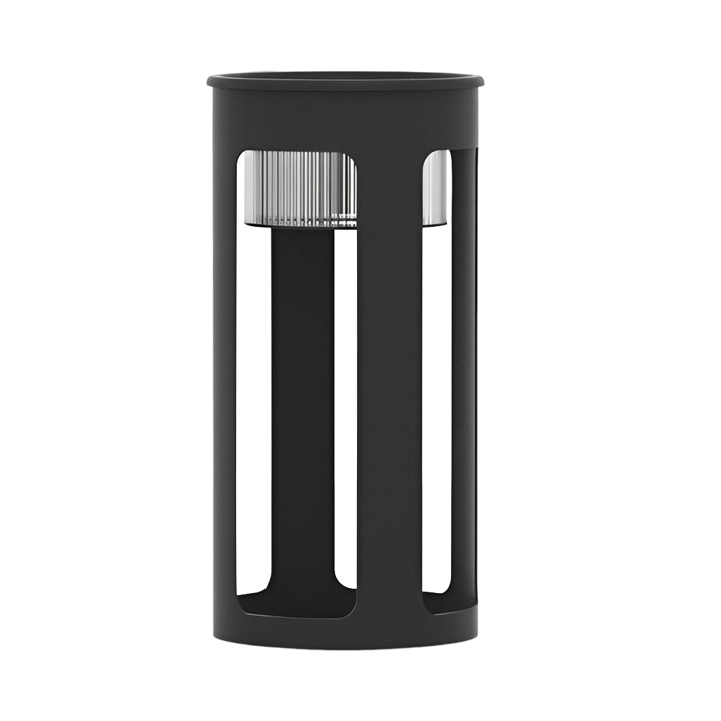 Round Outdoor Table Lamp Solar or Hardwired LED Stainless Steel Black Under-Table Lighting 3000K IP65 3 Sizes Garden Lawn