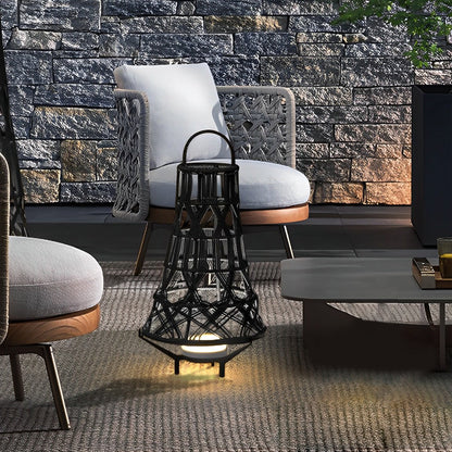 Tribal Stainless Steel LED Outdoor Floor Lamp IP54 Solar/Hardwired/Battery 3000K
